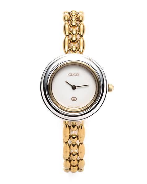 gucci paolo watch gold|Gucci watch interchangeable rings price.